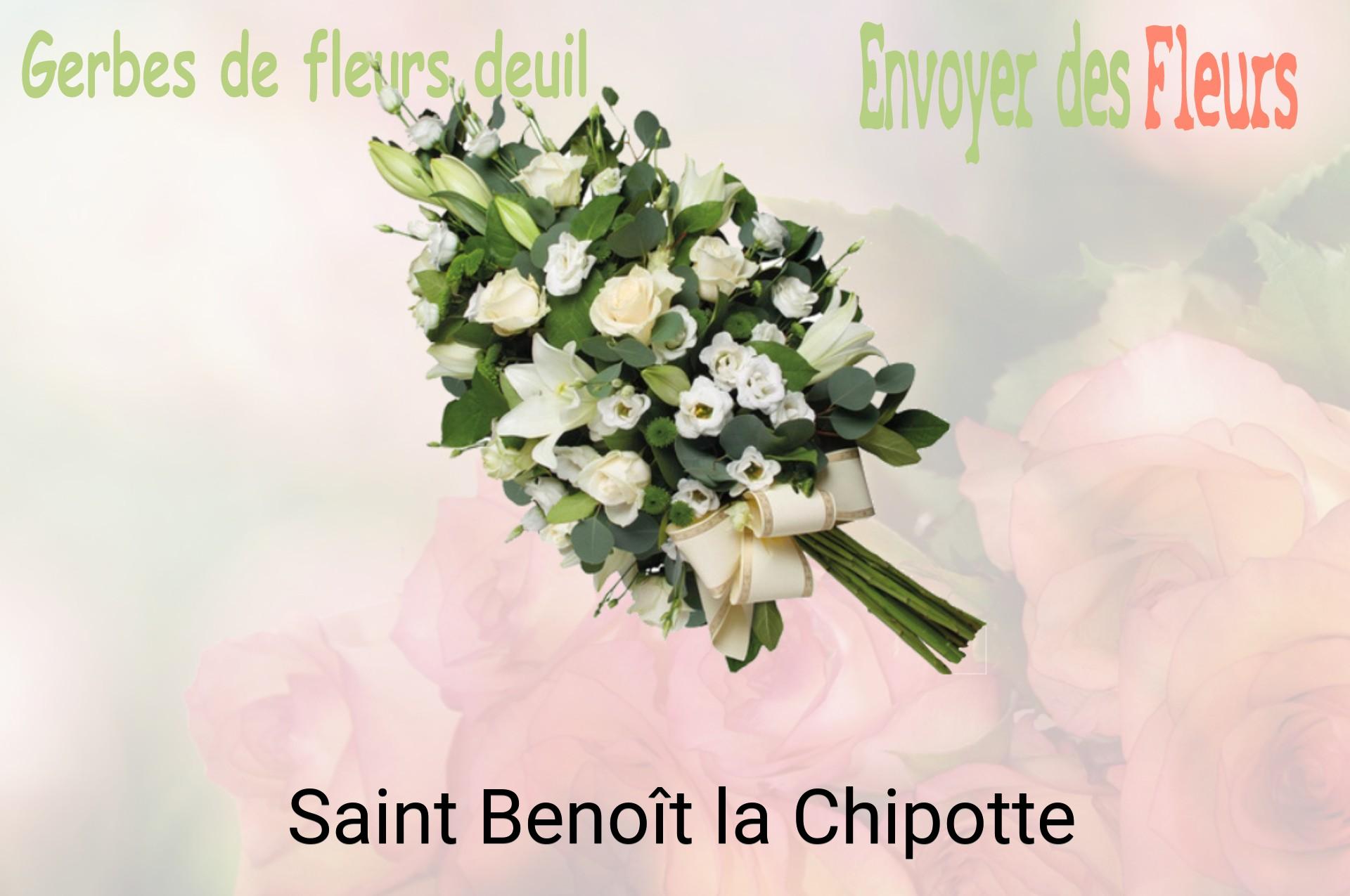 Gerbe de fleurs de deuil livrée à Saint-Benoît-la-Chipotte